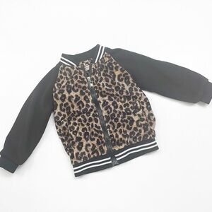 Rorychen animal print zip up jacket